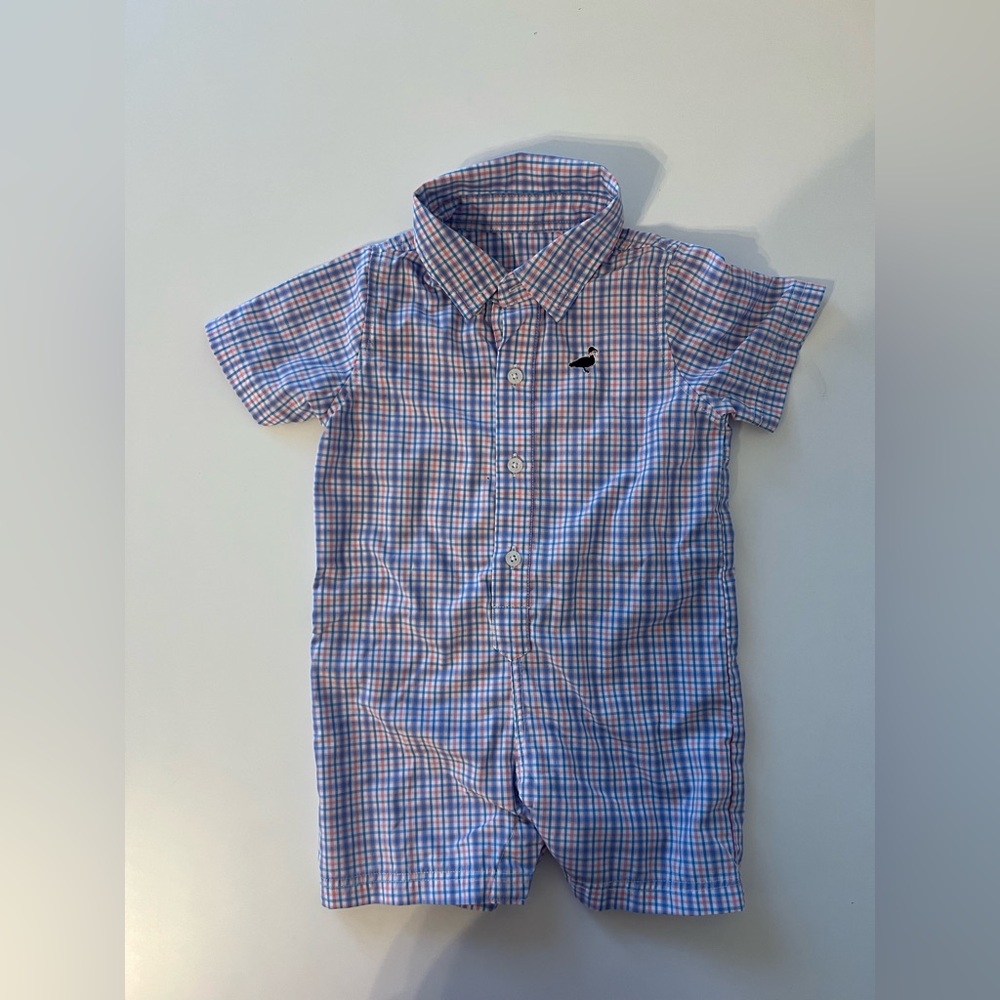 Baby Properly Tied Plaid Onesie BRAND NEW